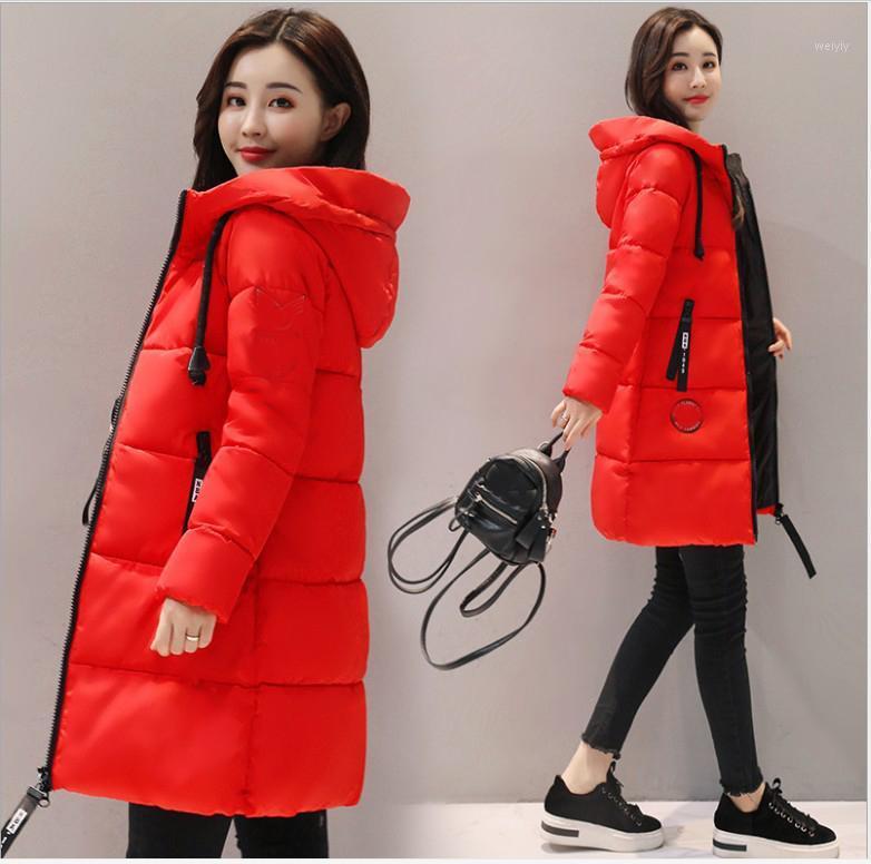 

Women's Jackets Basic Coats Women Outerwear 2021 Winter Jacket Coat Hooded Outwear Female Parka Thick Cotton Padded Lining, Black