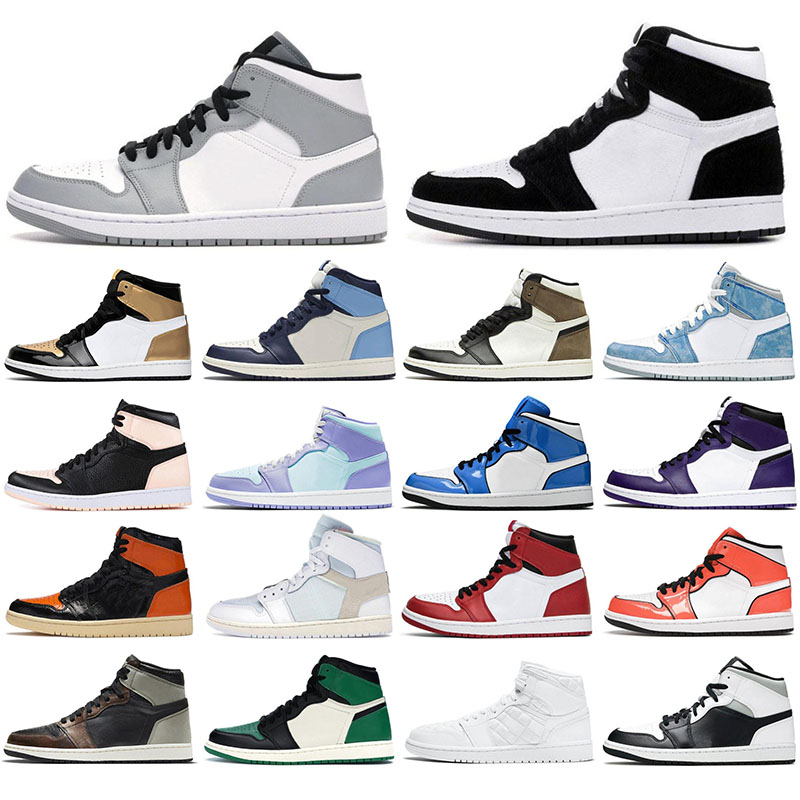 

Jumpman 1s Basketball Shoes men women silver toe Twist Smoke Grey High Dark Mocha student fashion Sport Outdoor Sports Sneaker mens trainers, 39