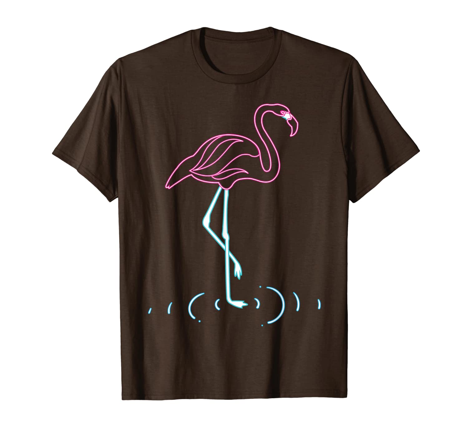 

neon look pink flamingo shirt | cute flamingo nerds tee gift, White;black