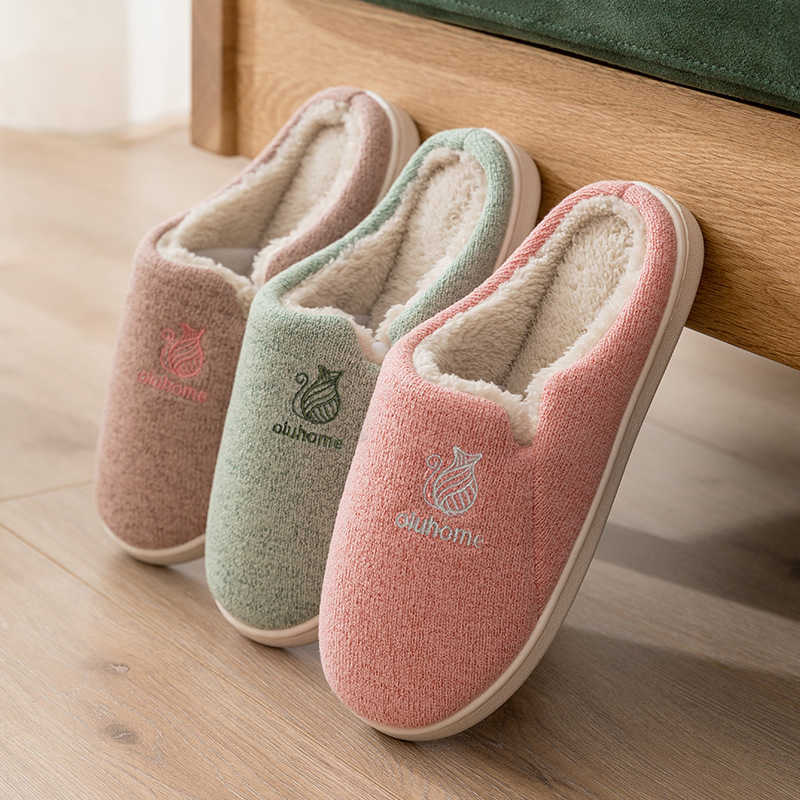 

Winter Warm Home Women Fur Slippers Cute Animals Indoor Cartoon Ladies Slippers Soft Memory Couples Shoes male female slides H0827, Light green