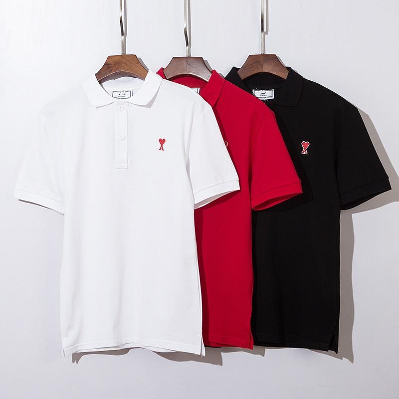 

Men's Polos 2021 Nuovi Marchi Di Lusso Design Ami Paris T-Shirt In Cotone Uomo Donna Streetwear Felpa Da Esterno