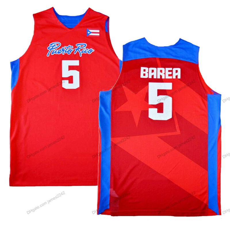 

Custom 2008 Beijing Jose JJ. Barea #5 Basketball Jersey Arroyo Puerto Rico Jerseys S-4XL Any Name And Number Top Quality, As show