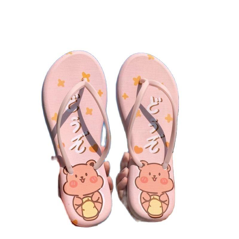 

Slippers 148xx Trendy Girl Summer Slides Flip Flops Seaside Vacation Students Outside Wearing Cute Heart-caught Sandal, Lt pink