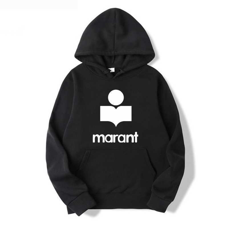 

Marant Hoodie Sweatshirt Hooded Clothes Streetwear Harajuku Fashion Long Sleeve 2021 Hip Hop Cotton Printing Full, Navy