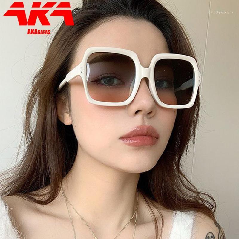 

Sunglasses AKAgafas Oversized Women Square For Retro Eyewear Brand Designer Glasses Luxury Okulary Gafas De Sol