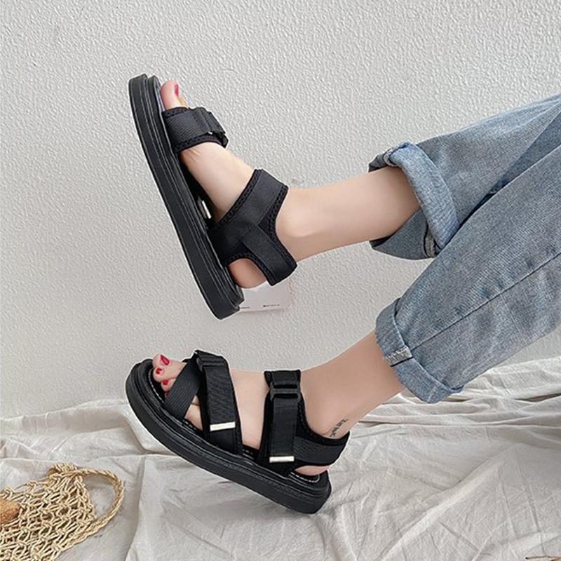 

Summer Woman Sandals Fashion Platform Wedge Casual Roman Outdoor Comfort Flat Sports Beach Zapatos Mujer, Beige