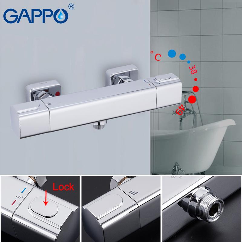 

Bathroom Shower Faucet Set Thermostatic Mixer Chrome Wall Mounted Thermostat Tap Bathtub Taps Sets