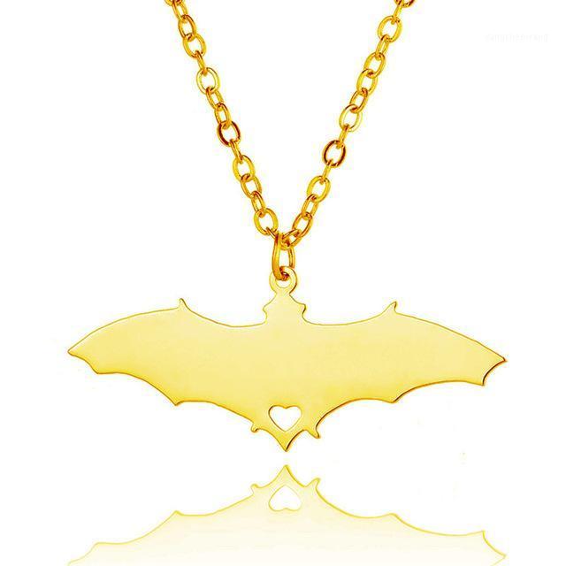 

Bat Charm Necklace Gold Color Silver Stainless Steel Pendant Jewellery Chains