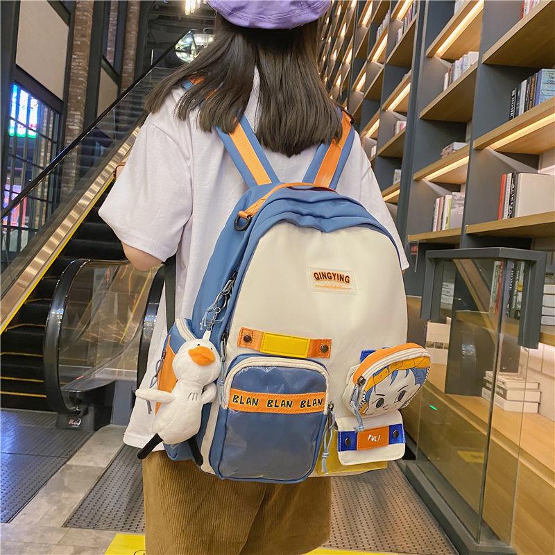 

School Bags Cute Cartoon For Teenage Girls Student Nylon Backpack Women Schoolbag Large Casual Bookbag 2021