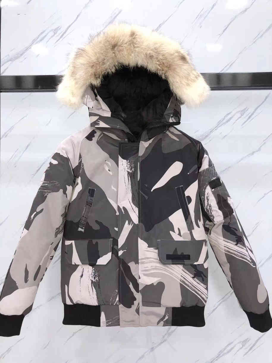 

Women Designer Men Down Real Wlf Fur Jackets Goose Coat Winter Outdoor Cold-proof Thickened Warm Stracket Suit High Quality Casual Solid, Dark blue