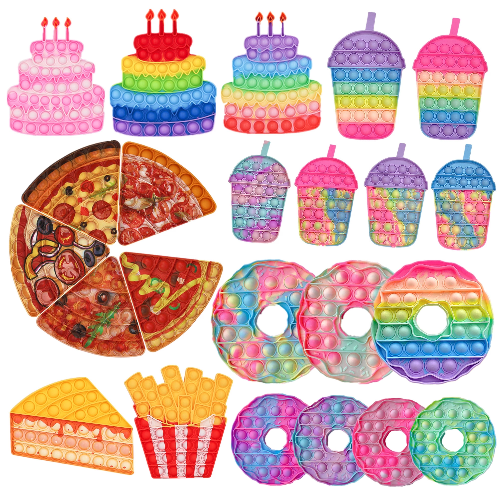 

Christmas New Push Bubble Fidget Toys Adult Stress Relief Antistress Soft Squishy Anti-Stress Gift Decompression Toy