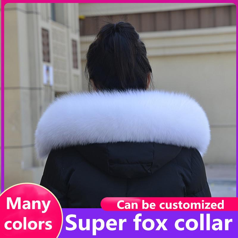 

Scarves Winter 100% Real Collar Scarf Men's And Women's Coat Fur Hat Luxury Warm