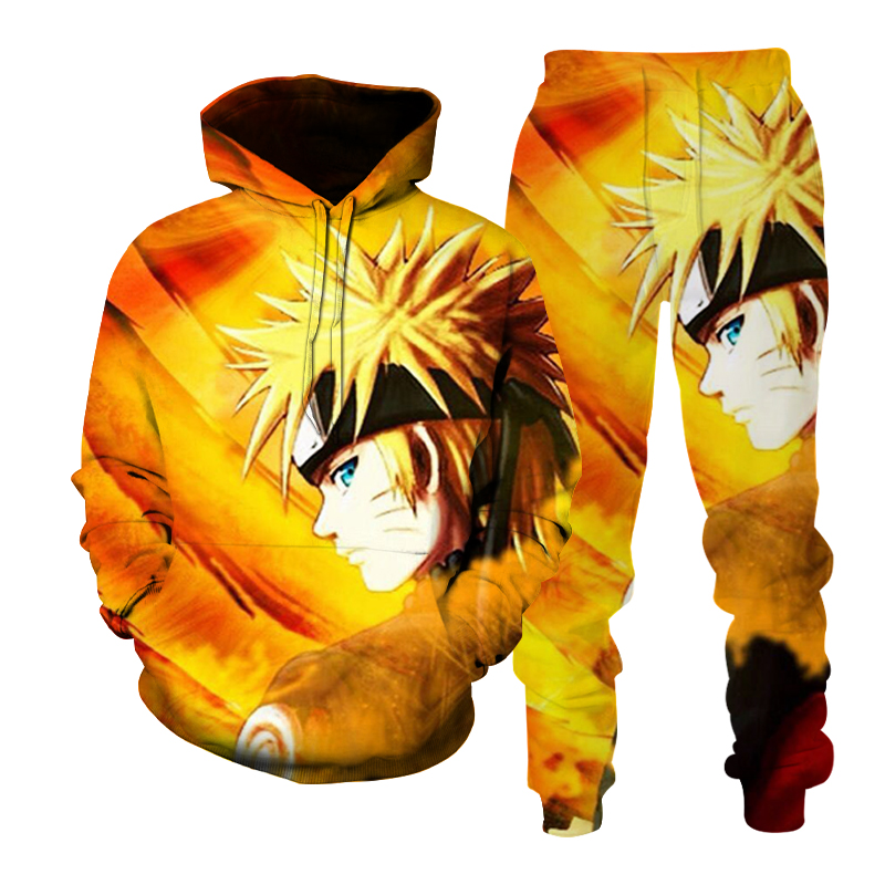 

Trendy animation men are long-sleeved suits, long-sleeved hoodies with trousers, comfortable and fashionable, breathable and warm, daily lei, Gray