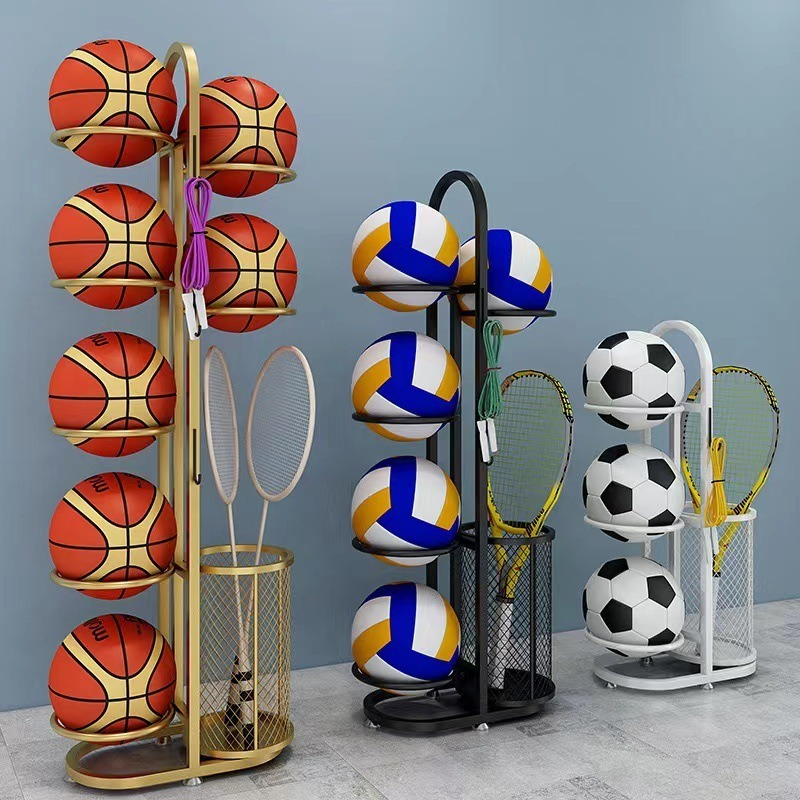 

Football Table Tennis Badminton Racket Fitness Supplies Basketball Storage Rack Basketball Display Rack (Please contact us for logistics price)