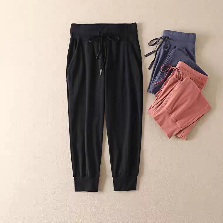 

canada yoga loose women sport outfits Ladies Sports crops lady yoga pants exercise & fitness wear yoga joggers, Black