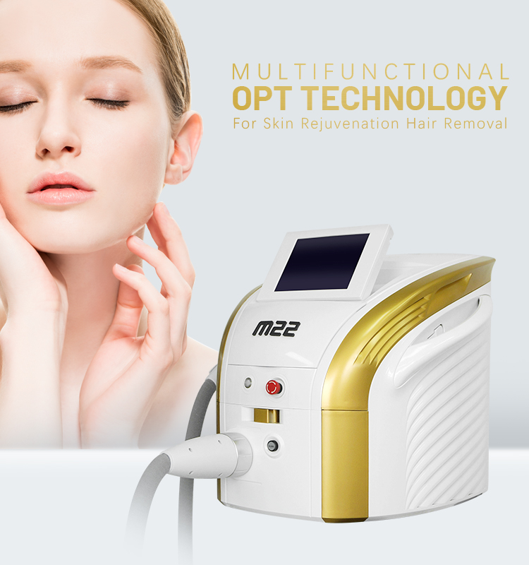 

M22 IPL OPT Machine Laser Hair Remover M22Blood Vessels Removal Skin Rejuvenation Q Switched Nd Yag Lazer Wth 2 handles