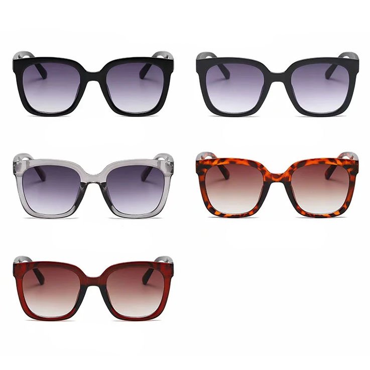 

Modish Sunglasses for Women Sun Glasses Shades Black Dark Lens Goggles 5 Color Gray Brown Lenses Big Frames