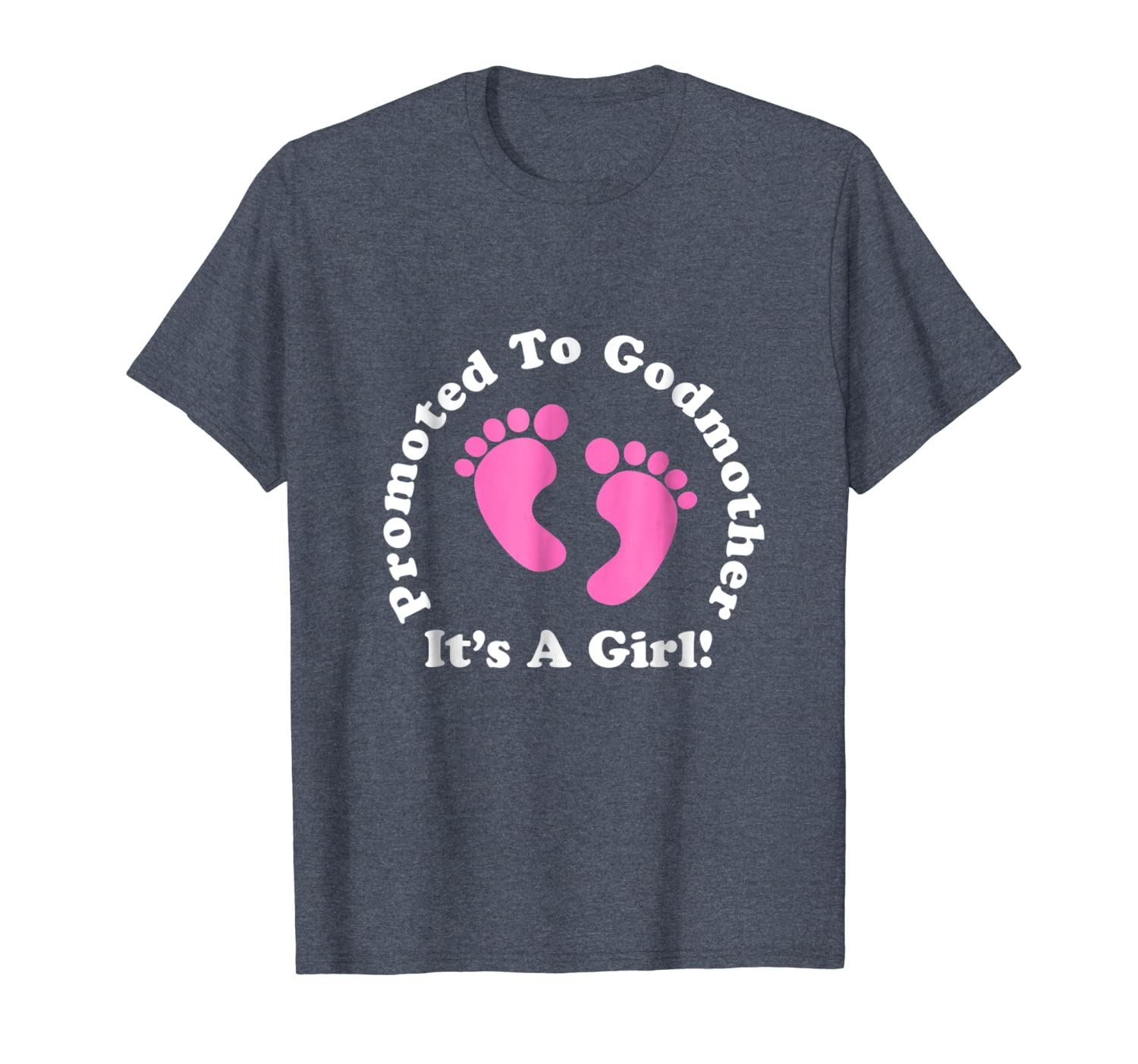

promoted to godmother it's a girl tshirt baptism christening, White;black