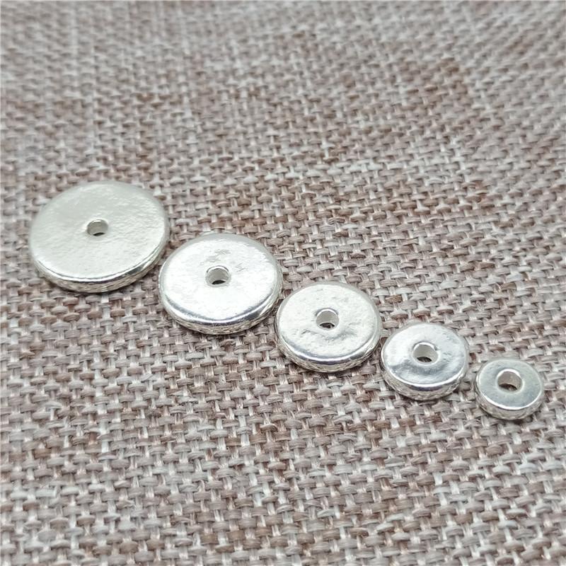 

Other 925 Sterling Silver Round Spacer Beads Greek Disc 6mm 8mm 10mm 12mm 14mm For Bracelet Necklace
