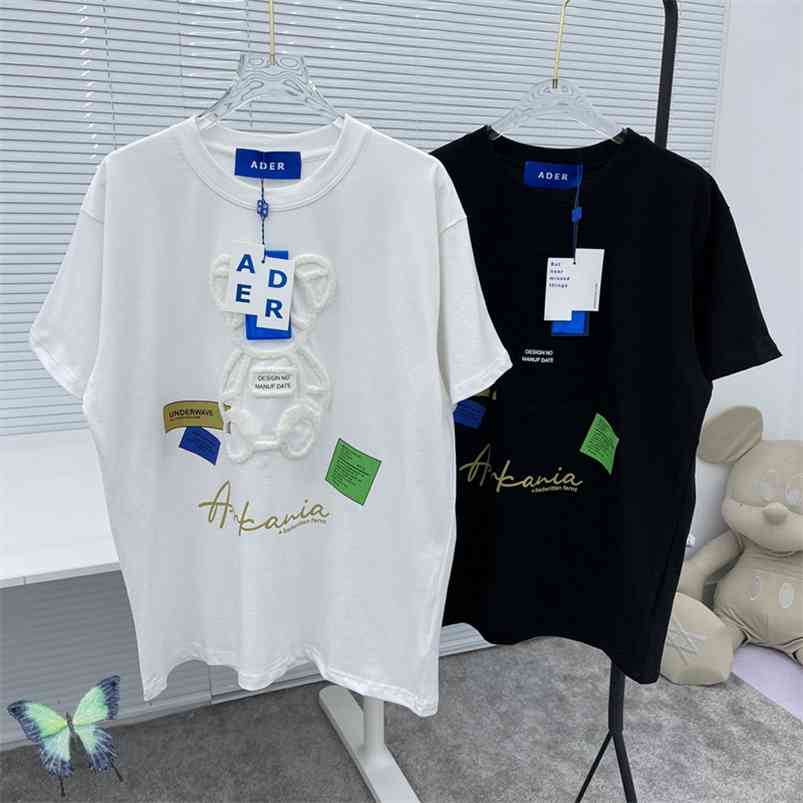 

Adererror T-shirt High Quality Plush Lamb Wool Bear Cartoon Adererror T Shirt Big Hiphop Men Women Tops Tees 210722