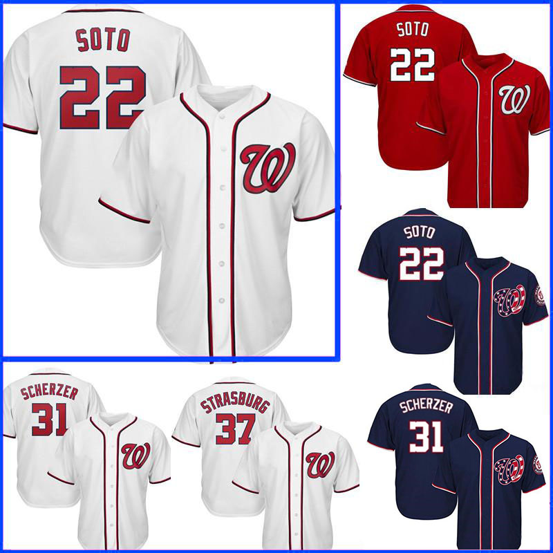 

2021 Washington 22 Juan Soto Nationals Jersey 11 Ryan Zimmerman 19 Josh Bell Carter Kieboom 37 Stephen Strasburg 3 Alcides Escobar Player Ba, Women color 2
