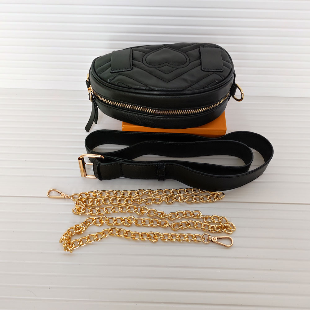 

High Quality classic women leather Packs Waist bags female flower ladies handbags shoulder Luxury womens Chest bag Lady Belt Designer, Size 21x11x6cm
