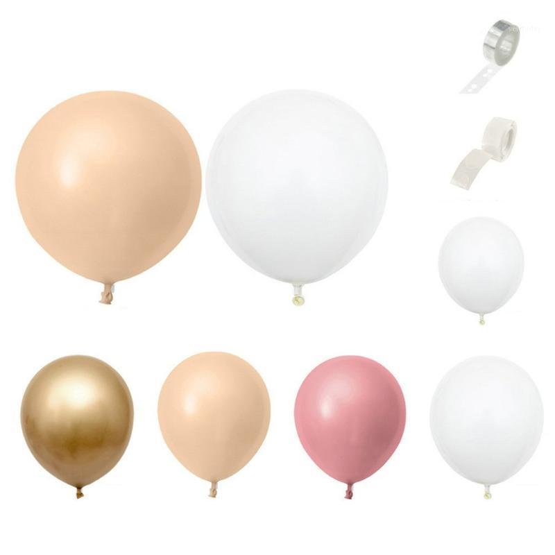 

Party Decoration Retro Color Latex Balloon Set Chain Birthday Pink Po Background Wall