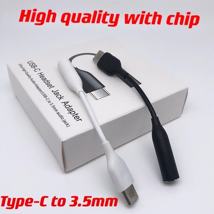 

Type-C USB-C male to 3.5mm Earphone cables Adapter AUX audio female Jack for Samsung note 10 20 plus with chip