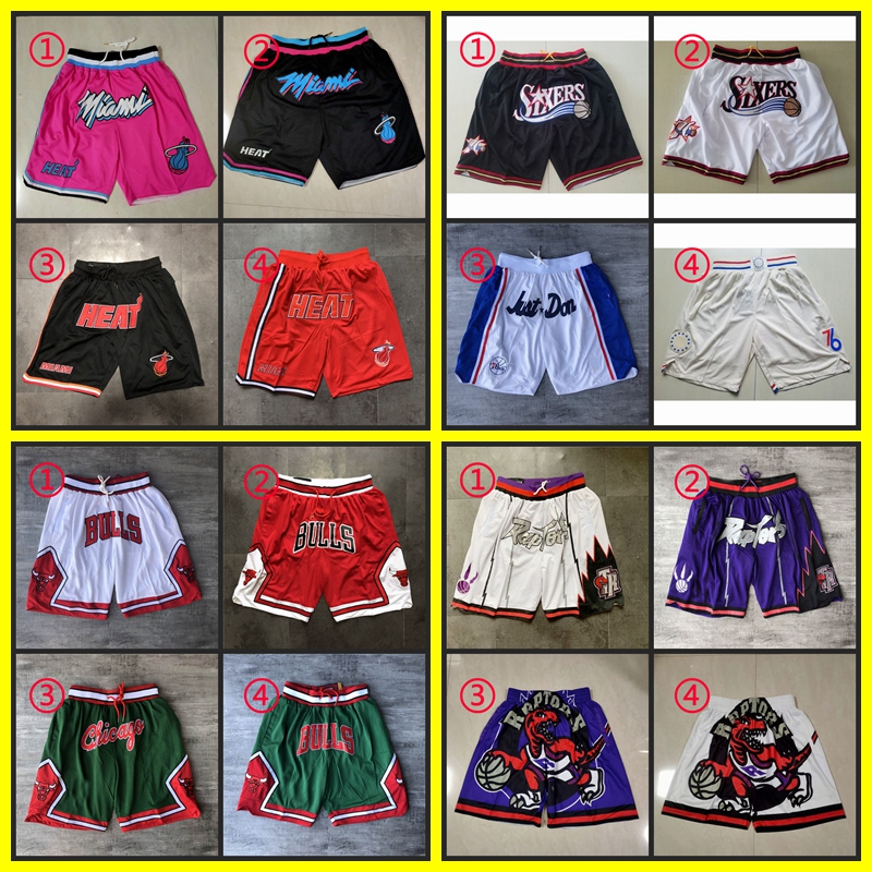 

Team Basketball Short Just Don Sport Shorts Hip Pop Pant With Pocket Zipper Sweatpants Blue White Black Red Pink Mens Stitched Good as