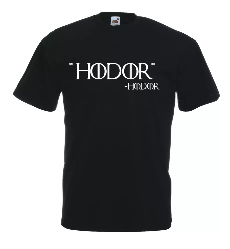 

j721 grid game of the thrones hodor t-shirt cotton fantasy iron throne, White;black