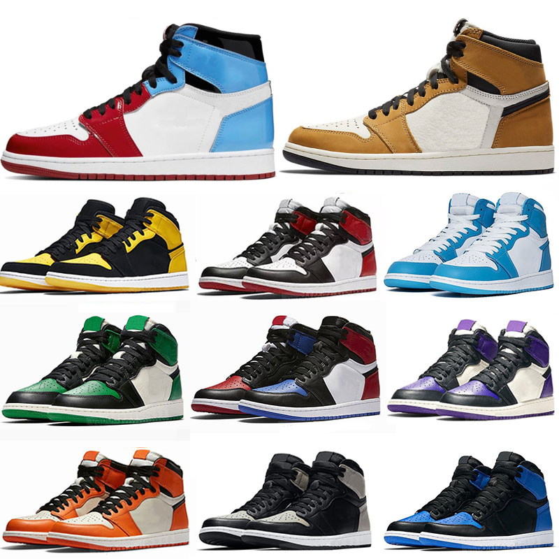 

Jumpman 1 Basketball Shoes Top quality Athletics X Sneakers Running Shoe For Men Women Sports Torch Hare Royal Pine Green Comfortable Court US 5.5-13, Box