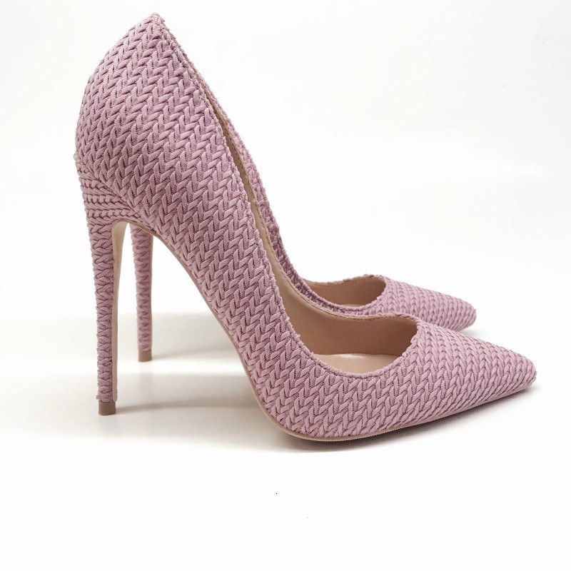 

dress shoes noenname_null-pink knitted high heels 12cm women's heels, fashion shoes, shallow sole, for wedding and party,33-45 gue3, Black