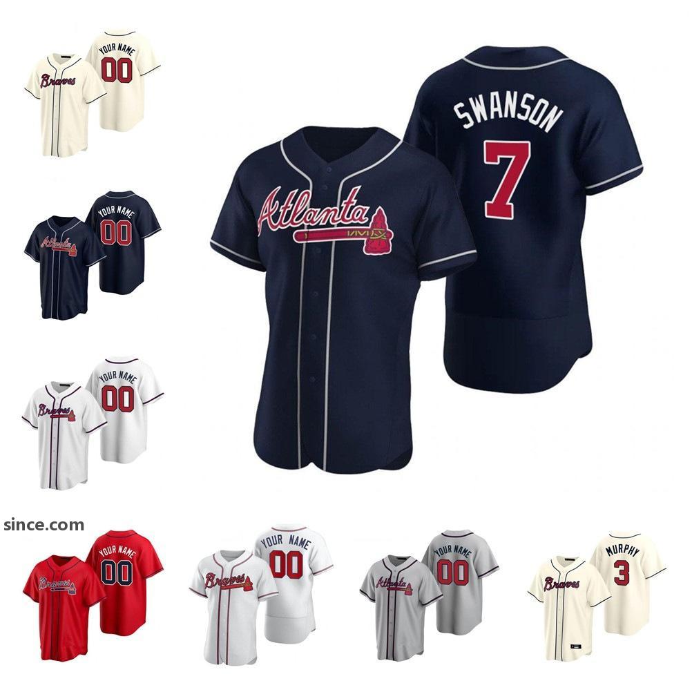 

2021 Atlanta Baseball Ronald Acuna Jr. Jersey Austin Riley 27 Ozzie Albies 5 Freddie Freeman Dansby 10 Swanson Chipper Jones Jerseys S-6XL, Colour 12
