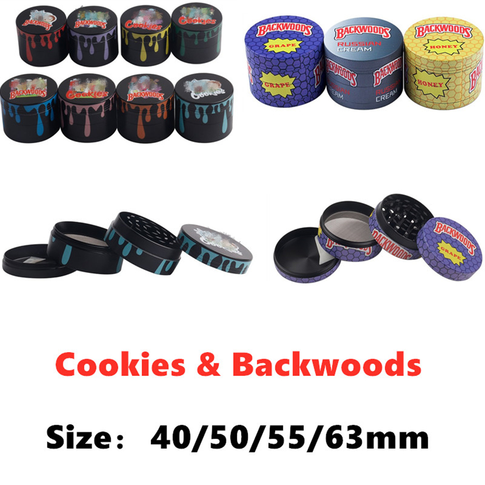 

Tobacco Grinder 4 layers Backwoods Herb Grinders Smoking accessories Zinc Alloy Hand Muller 40mm 50mm 55mm 63mm OEM logo