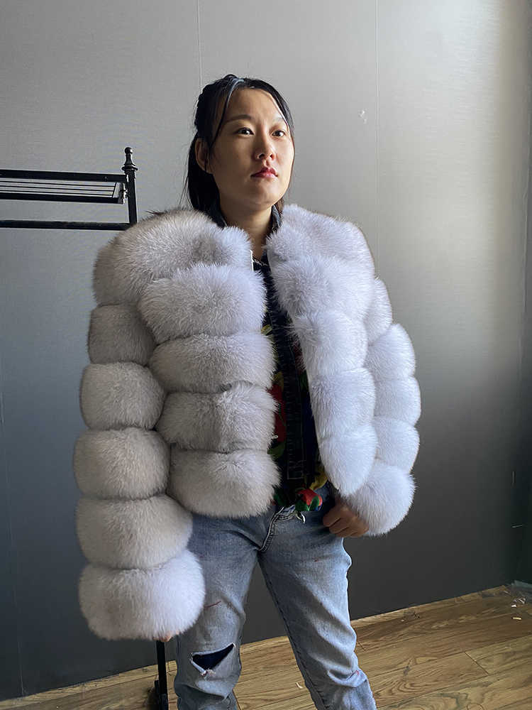 

Fashionable winter thermal fur coat natural fox simulated fox coat thick winter thermal coat C0929, Black