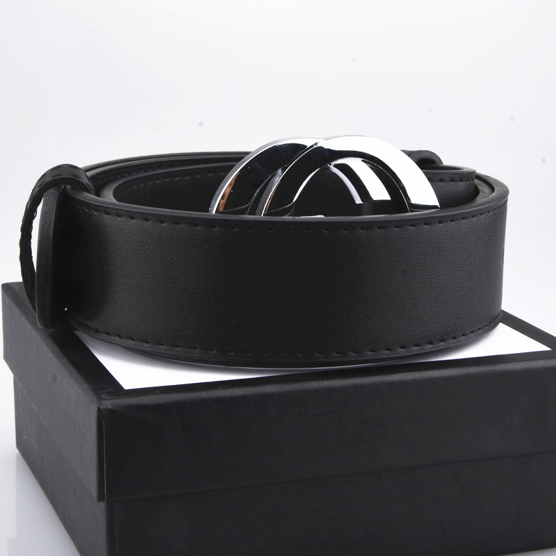 

FGSG Belts Mens Belt Fashion Belts Men Leather Black Business Belts Women Big Gold Buckle Womens Classic Casual Ceinture with Orange Box 56 DFHDF, Brown box