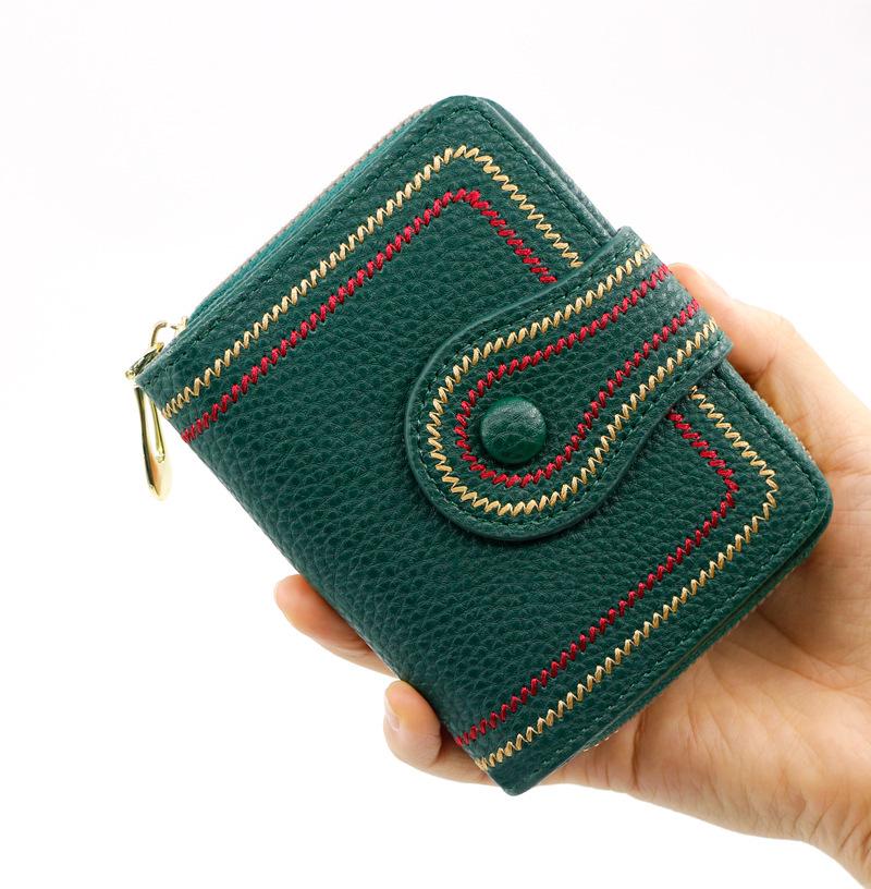 

Card Holders Women Wallet Hasp Zipper Small Purse Woven Pattern Coin Pocket Carteira Feminina Wallets Monedero Mujer WalletCard, Blue