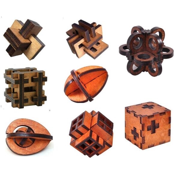 

Classic IQ Wooden Brain Teaser Wood Burr Puzzles Game for Adults Kids X0522