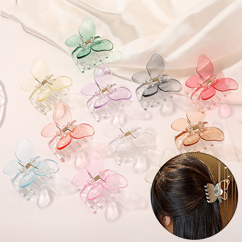

Transparent Butterfly Hair Clip Resin Barrettes Hairpin Colorful Hair Claw Clips for Women Hair Accessories Decorative Hairgrisp