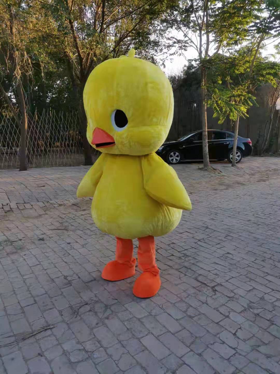 Real Picture yellow duck mascot costume Fancy Outfit Cartoon Character Party Dress-image-705293139