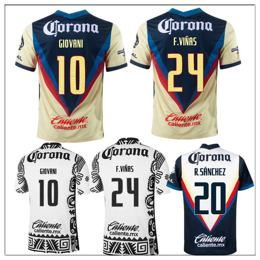 

21 /22 American HENRY GIOVANI CACERES B.VALDEZ soccer jersey Club Men's Football Shirt HOME AWAY F.VIÃAS S-XXL, Black;yellow