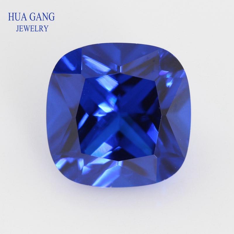 

Other 113# Blue Cushion Cut Shape Loose Synthetic Spinel Stone For Jewelry Size 3x3mm~12x12mm