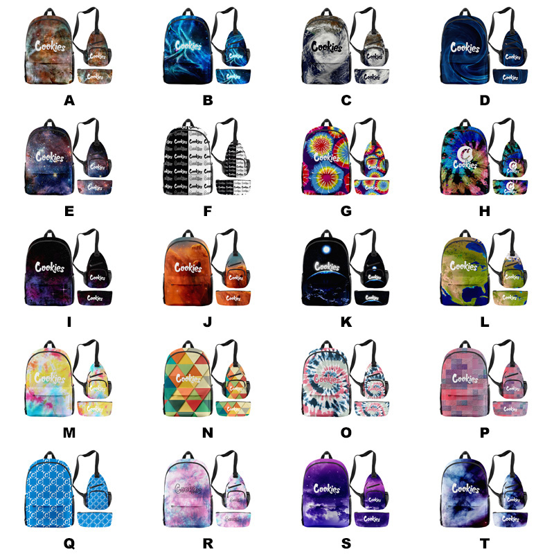 

20 Styles Cookies 3D Backpack for Men Boys Cigar Backwoods Laptop Shoulder Travel Bag School Shoulder Bag Pen Bag