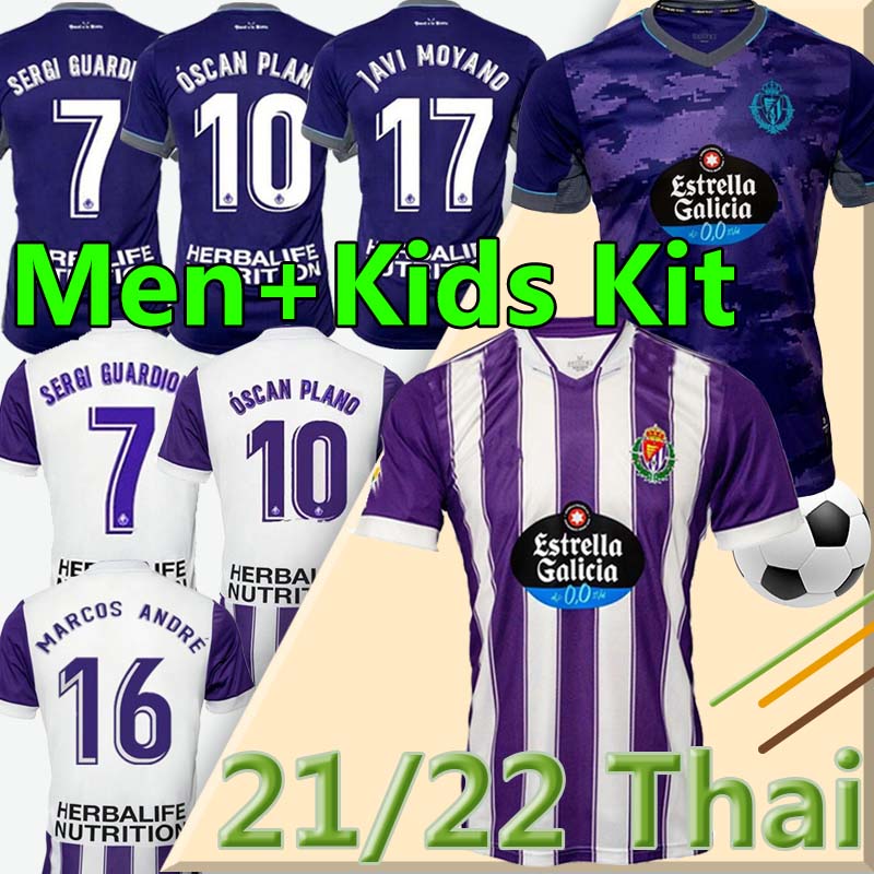 

2021 2022 Real Valladolid soccer jerseys Weissman FEDE S. Sergi Guardiola Óscar Plano L. Olaza R.Alcaraz Marcos Andre camisetas de fútbol 21/22 men kids kit Football Shirt, 21-22 home