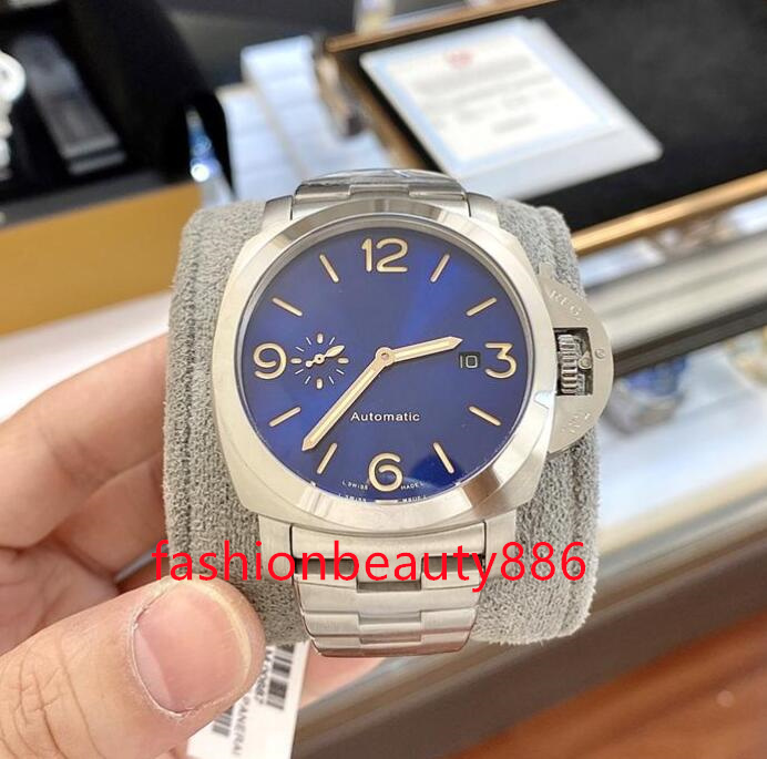 

PAM-1 montre DE luxe mens watches 42/44/47mm Mechanical movement fine steel case rubber strap luxury watch Wristwatches, Water proof18m