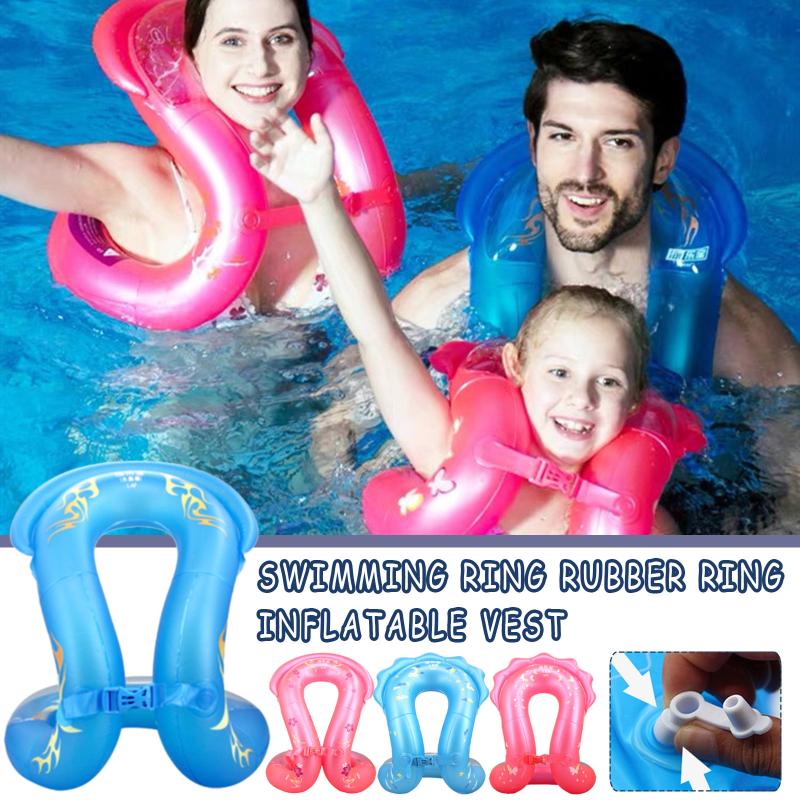 

Pool & Accessories Kids Baby Life Jackets Inflatable Swim Vest PVC Children Assisted Swimwear For Water Sport Swimming