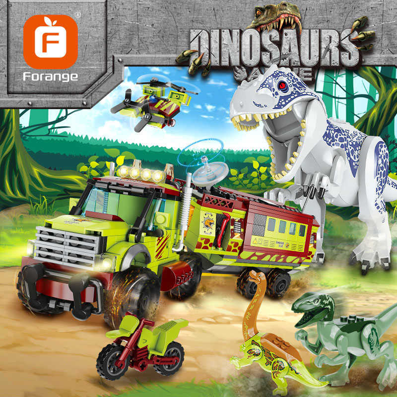 

Forange Dinosaur Creator Building Block Jurassic Animal World Park Explore Bricks Toys Birthday Gift For Children Y0808