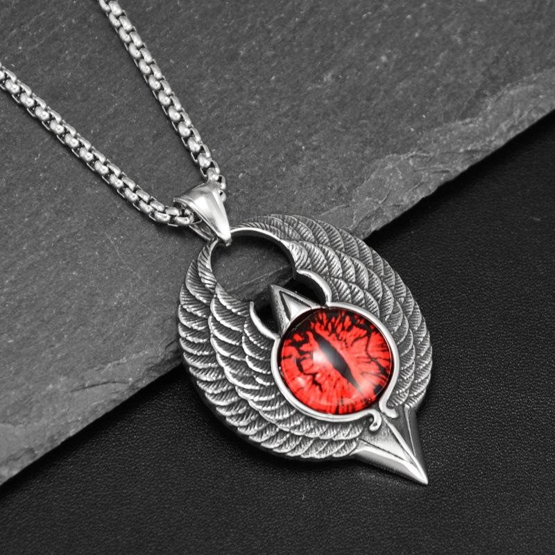 

Pendant Necklaces Fashion Jewelry Men Necklace Hip Hop Personality Trend Eagle Magic Eye Instrument Titanium Steel Hanging Ornaments