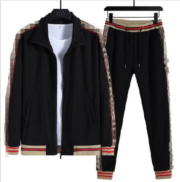 

High Quality Designer Tracksuits Mens Luxury Sweat Suits Autumn Brand Mens Jogger Suits Jacket + Pants Sets Sporting men 2pcs Sets Sport suit, Gray