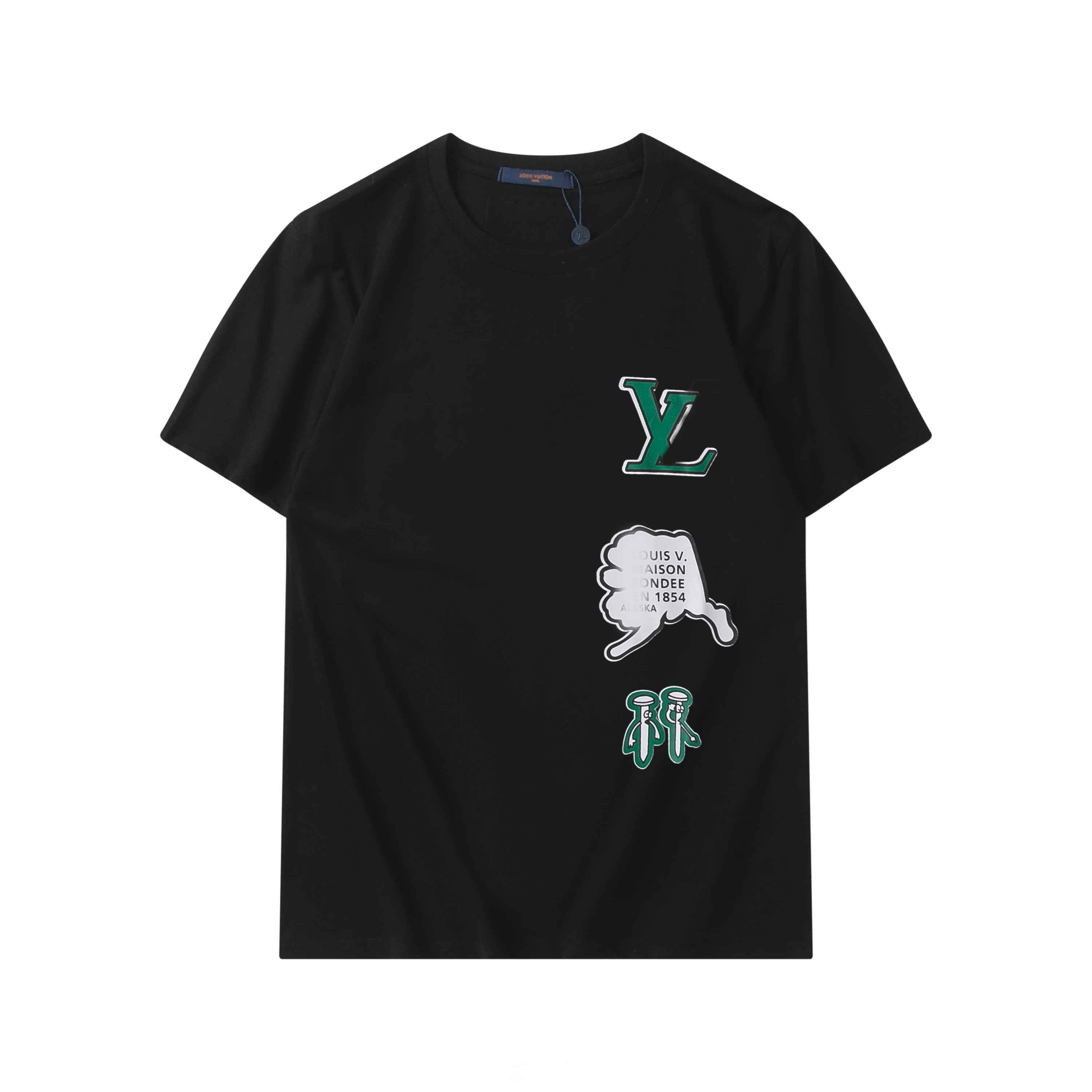 

2022s printing pattern men's t shirt Largete size loose fashion personality SS22 men design shirts women's short high quality black and whi